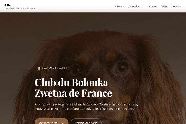 Site d’élevage de Bolonka Zwetna : Club du Bolonka Zwetna de France, par OWAG